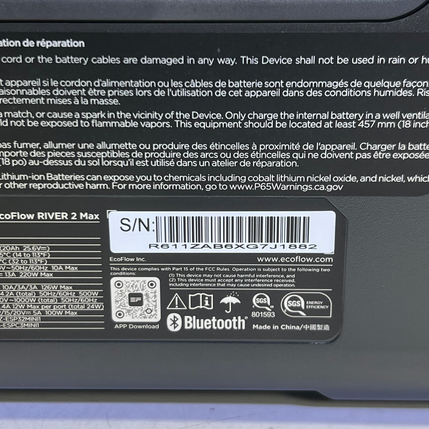 ZA@ ECOFLOW 1000W Battery Generator EFR610 B