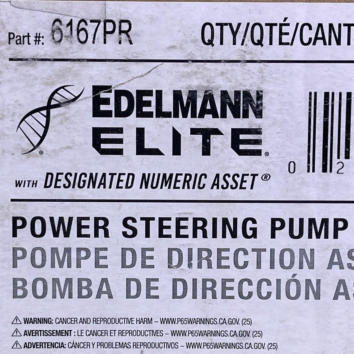 EDELMANN ELITE Power Steering Pump for Dodge 6167PR