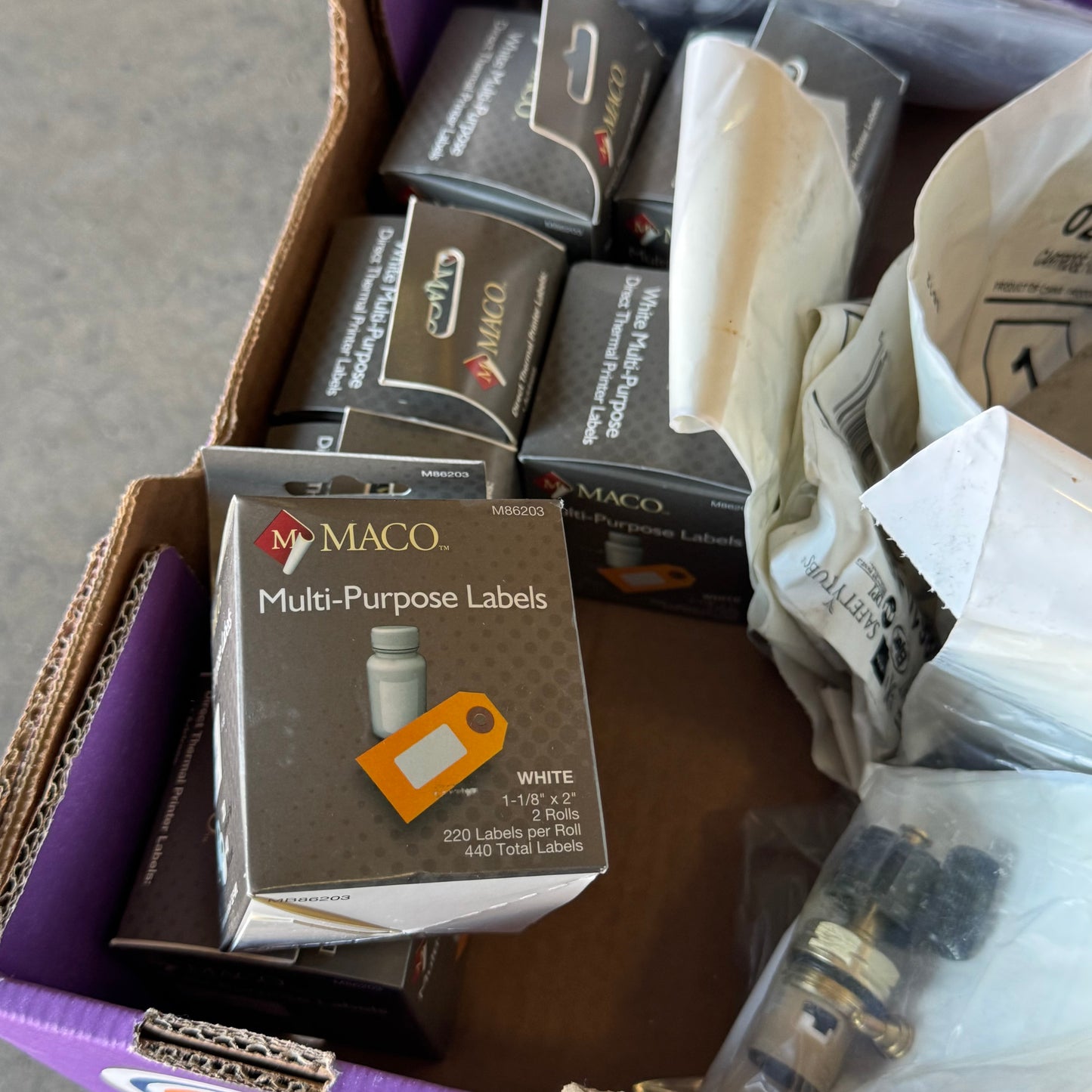 ZA@ Pallet of Magenta Ink, Printer, Cartridge Filter, Purpose Labels, Motor Oil, Etc… (AS-IS)