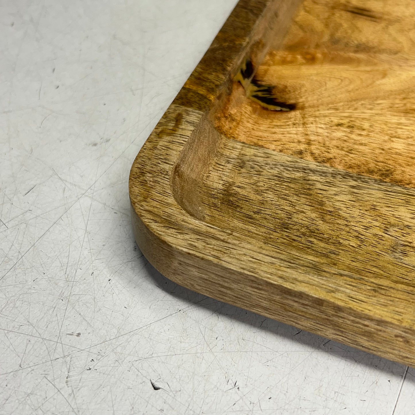 FINCH + FENNEL Square Mango Wood Cheese Serving Board  13-3/4" Natural FF0159