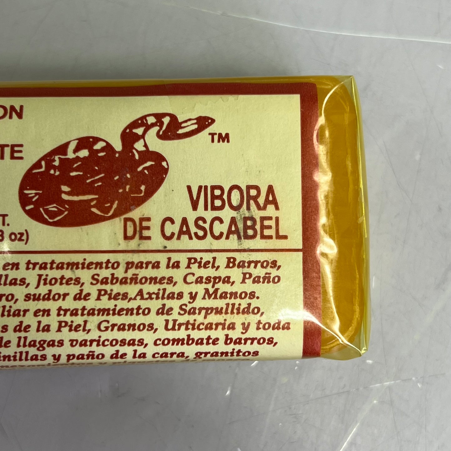JABON DE ACEITE (3 PACK) Vibora De Cascabel Rattlesnake Soap 4.93 oz Yellow