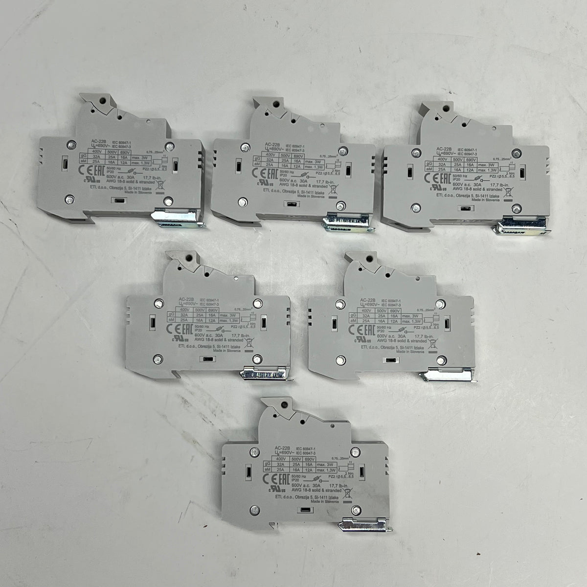 ETI (6 PACK) Modular Fuse Holder Efd 10  32A, 1p, 600V Max Voltage 002540|001