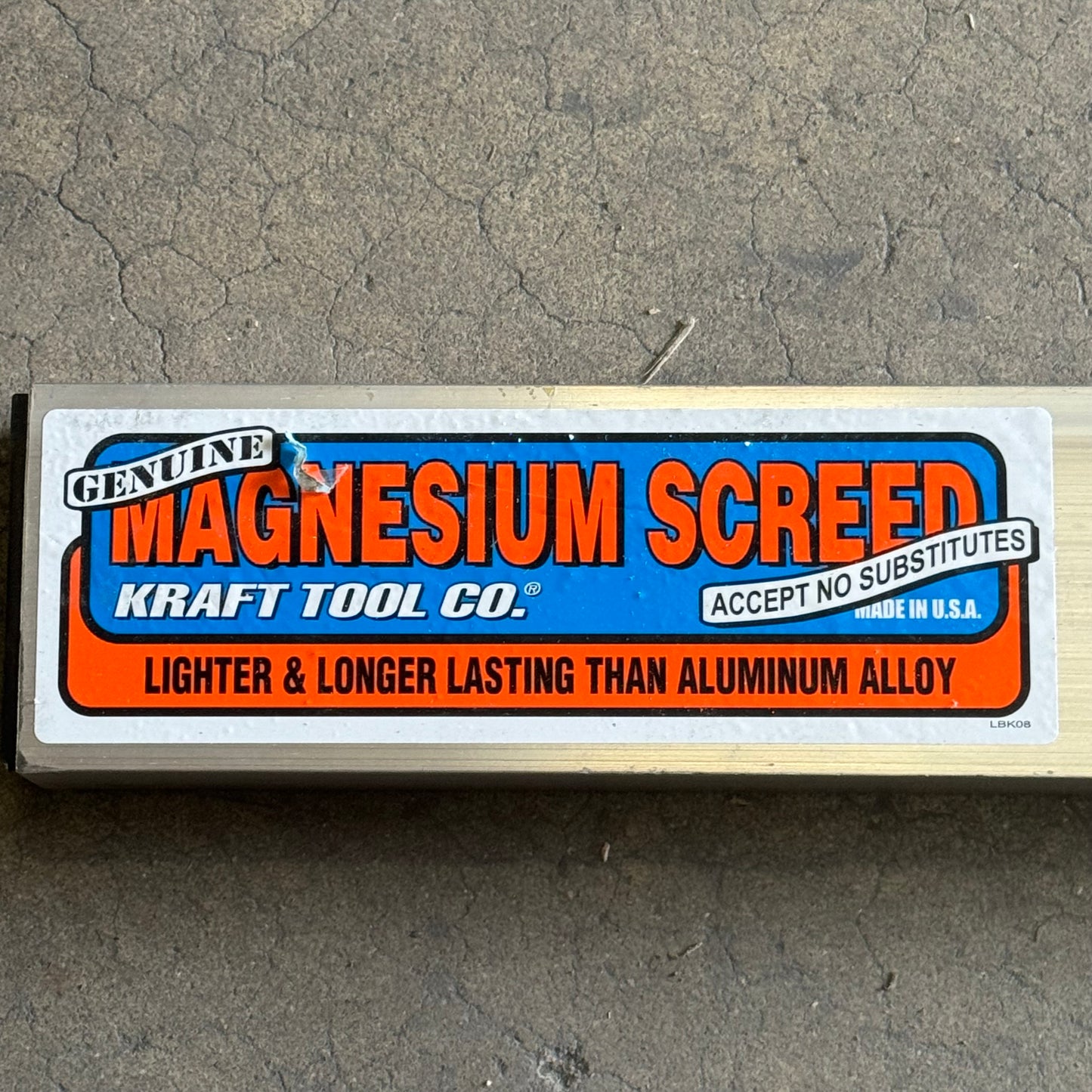 KRAFT TOOL CO. Magnesium Screed 288” x 1-1/2" x3-1/2” Silver CC621