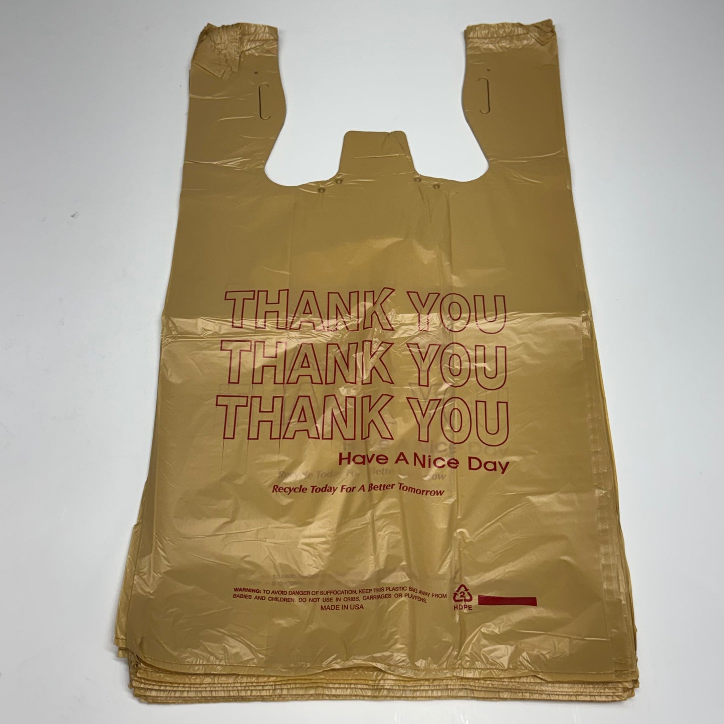 ZA@ THANK YOU (1000 Bags) Grocery Bags, Light Brown (New Other, Distressed Box)