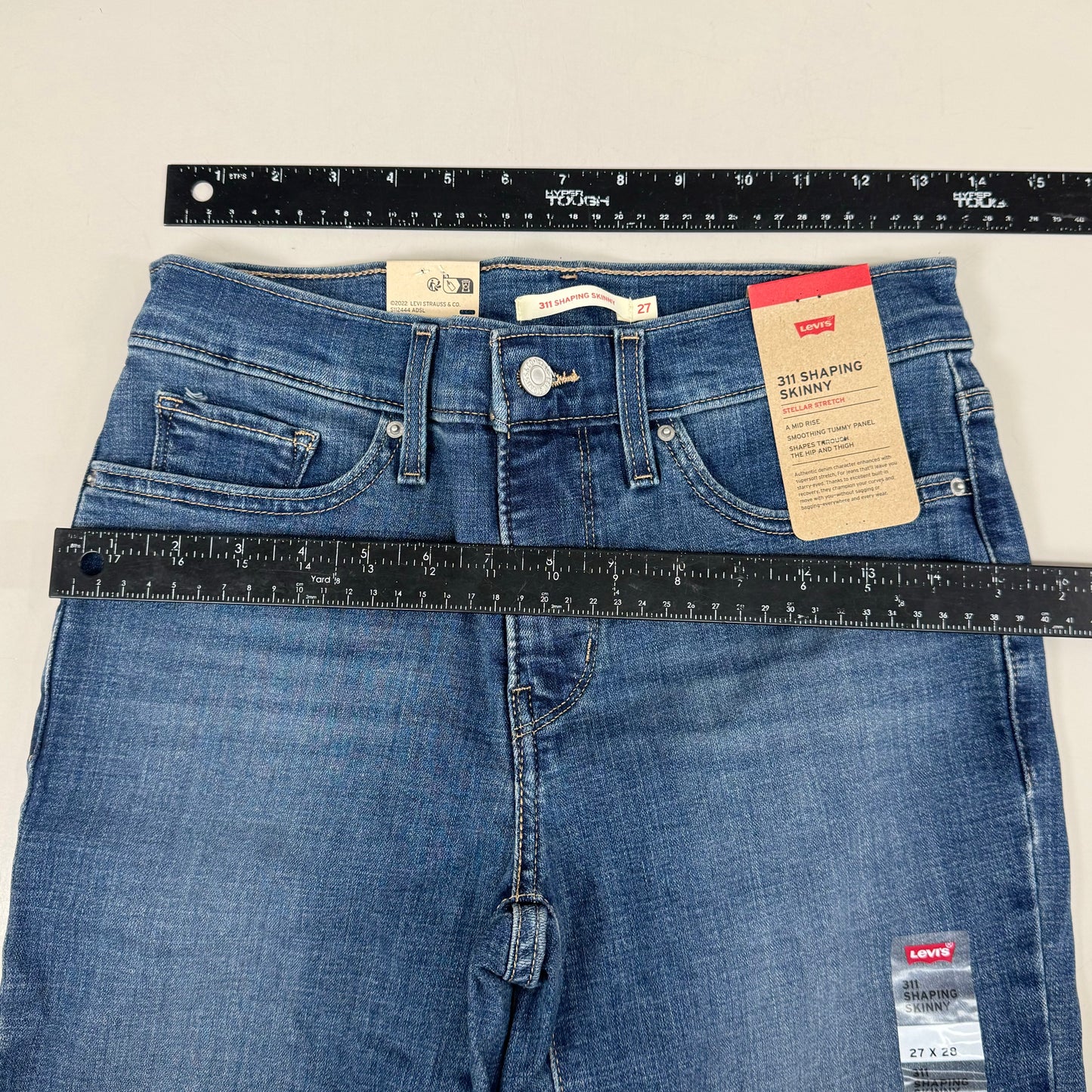 LEVI'S 311 Shaping Skinny Stellar Stretch Mid Rise Women's Sz 27x28 Lapis Gallop