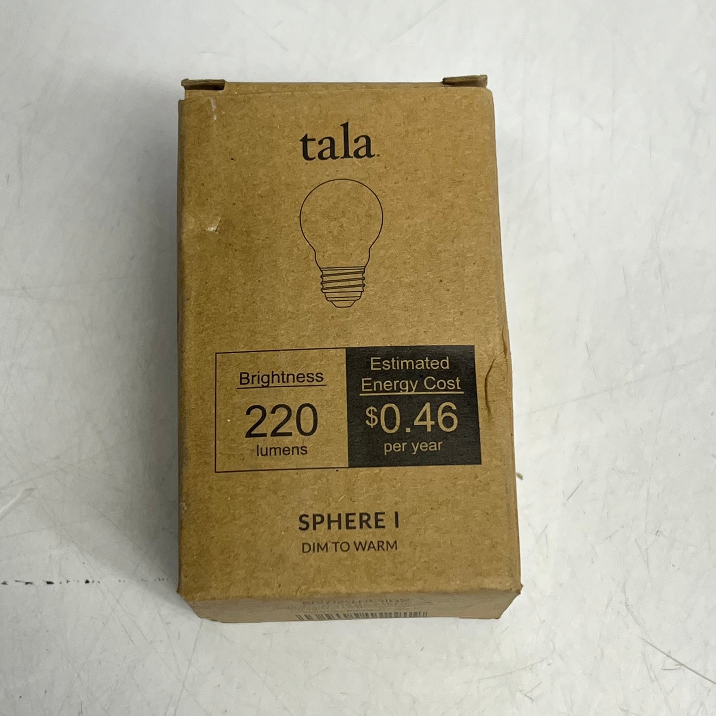 TALA (2 PACK) Sphere I Led Bulb  E26 220 Lumens 3.8W  Dim To Warm Matte White