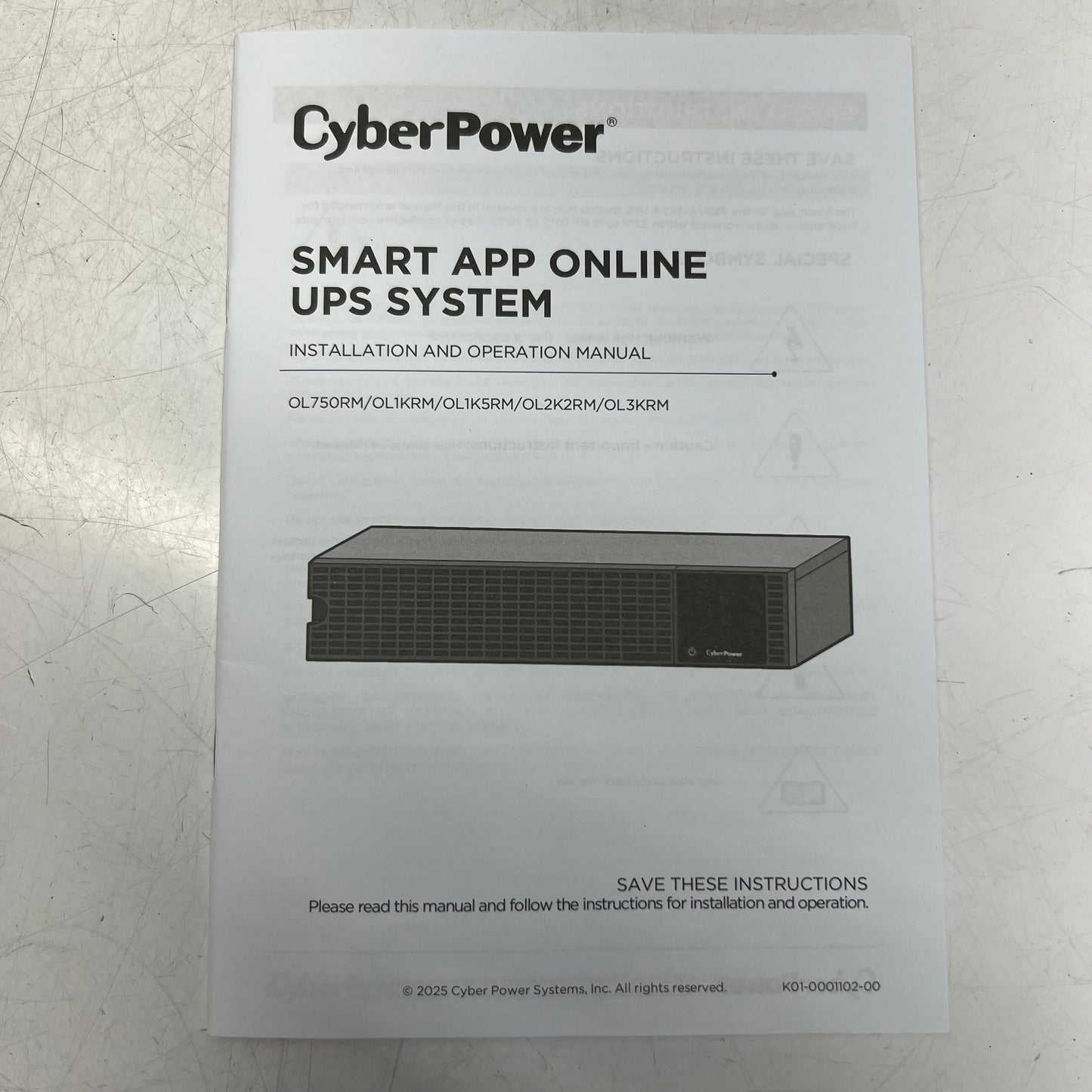 CYBER POWER SYSTEMS Uninterruptible Power Supply 750 VA / 600 W Grey OL750RM