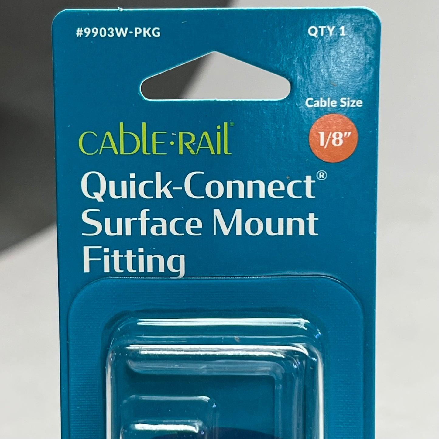 CABLERAIL Quick-connect 1/8" Grey 9903W-PKG