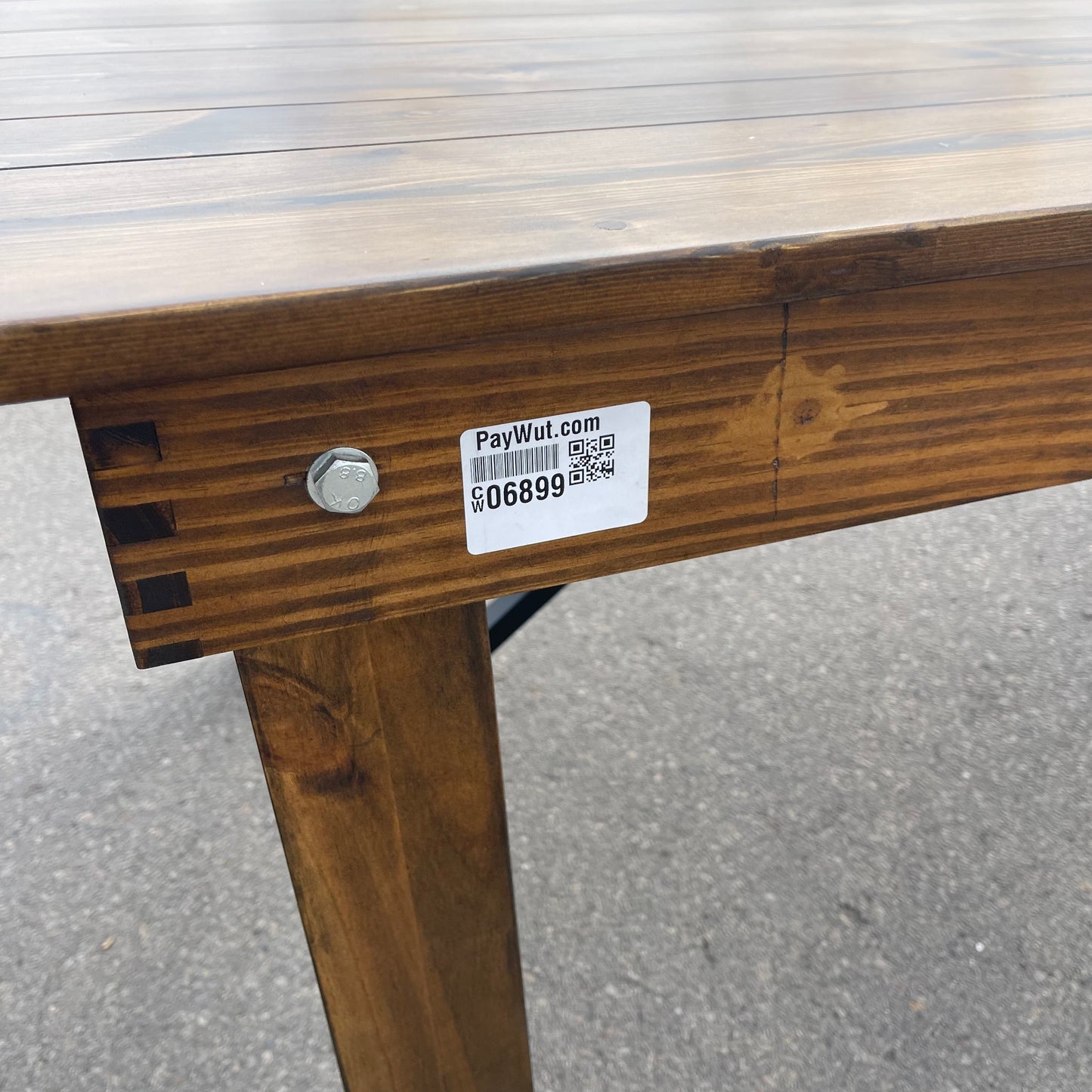 Z@ FLASH FURNITURE Hercules Series Antique Rustic Folding Dining Table 8' x 40" Wood 889142210160