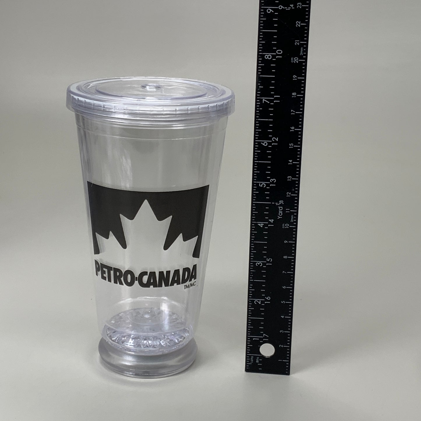 PETRO-CANADA 10PK Clear Light-up Reusable Cup With Lid and Straws