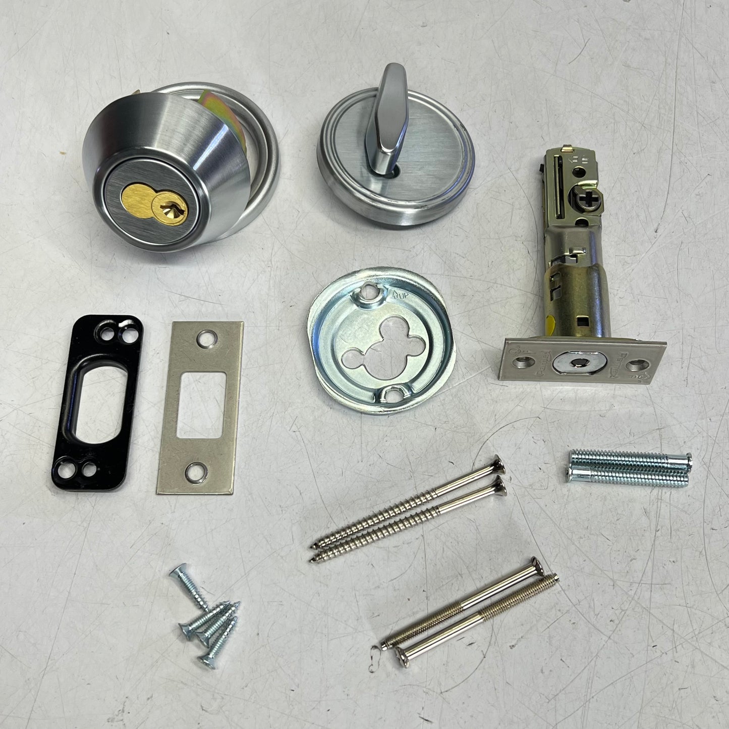 PAMEX Single Cylinder Deadbolt Fd2Series Solid Brass Cylinder Satin Chrome FDPSA