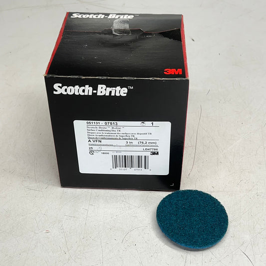 SCOTCH-BRITE (25 PACK) Roloc Surface Conditioning Disc 3" Blue 051131-07513