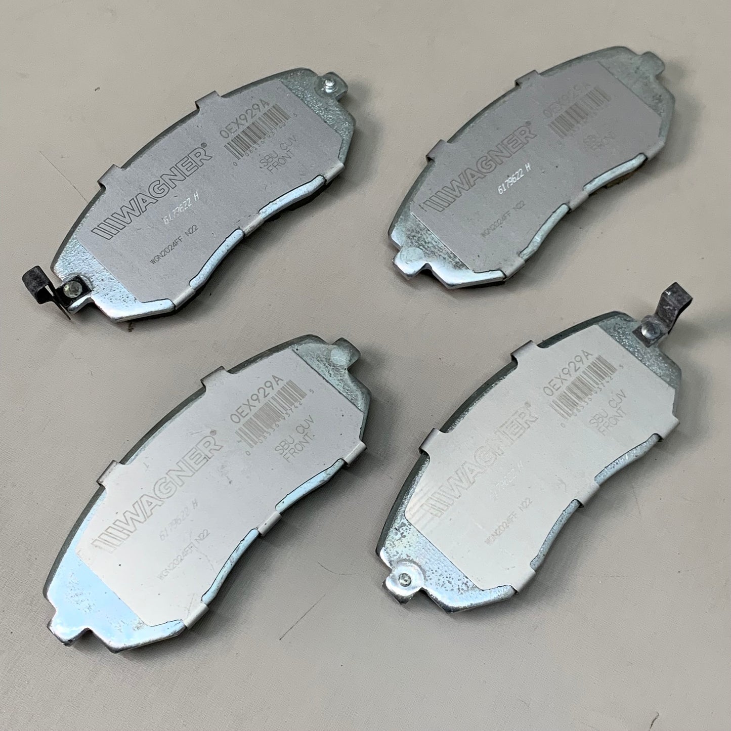 WAGNER OEx Ceramic Disc Brake Pad Set 6" x 2" Grey OEX929A