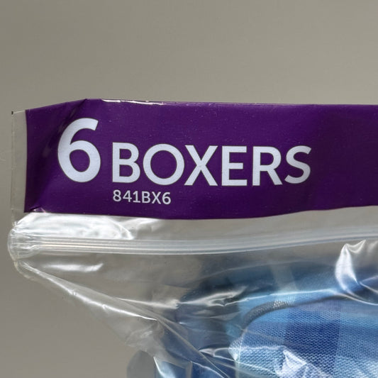 HANES (6 PACK!) Men's Cool Comfort Boxer Briefs Sz L 36-38" Blue/Navy Blue RN15763