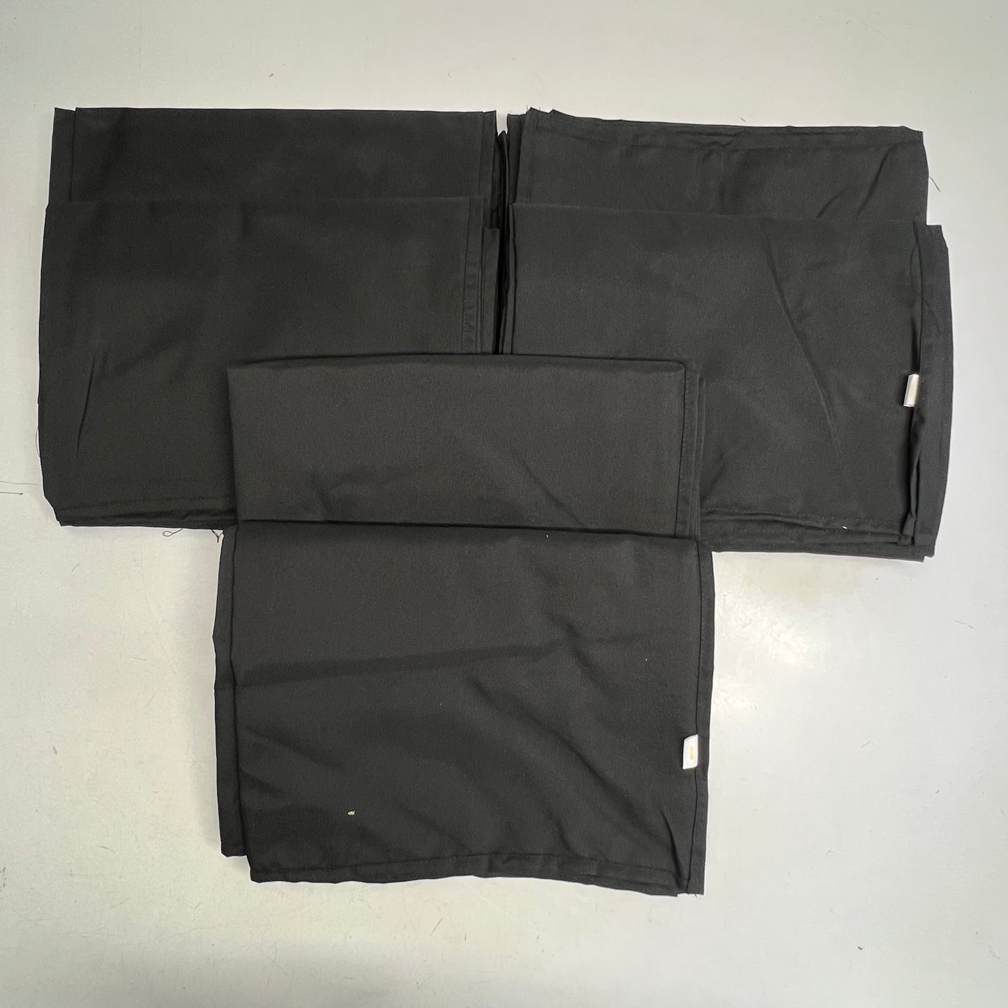 ZA@ HELANA (6 PACK) Square Table Cloths Overlay 85"x85" Black NG1552436