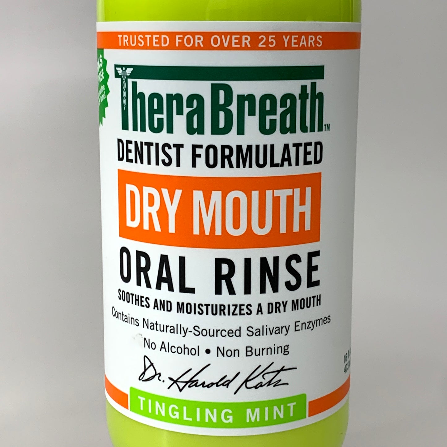 THERABREATH (2 PACK) Dry Mouth Oral Rinse Tingling Mint 16 fl oz BB 03/25