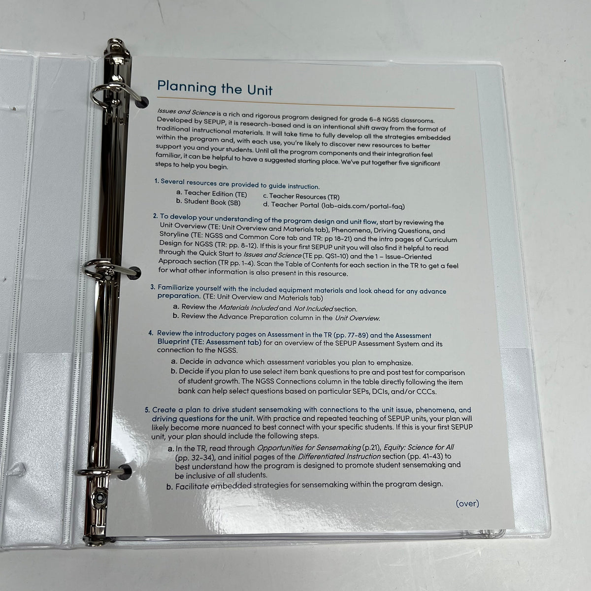 LAB AIDS Earth's Resources 3rd Ed Issues & Earth Science Teacher Ed W/ Binder