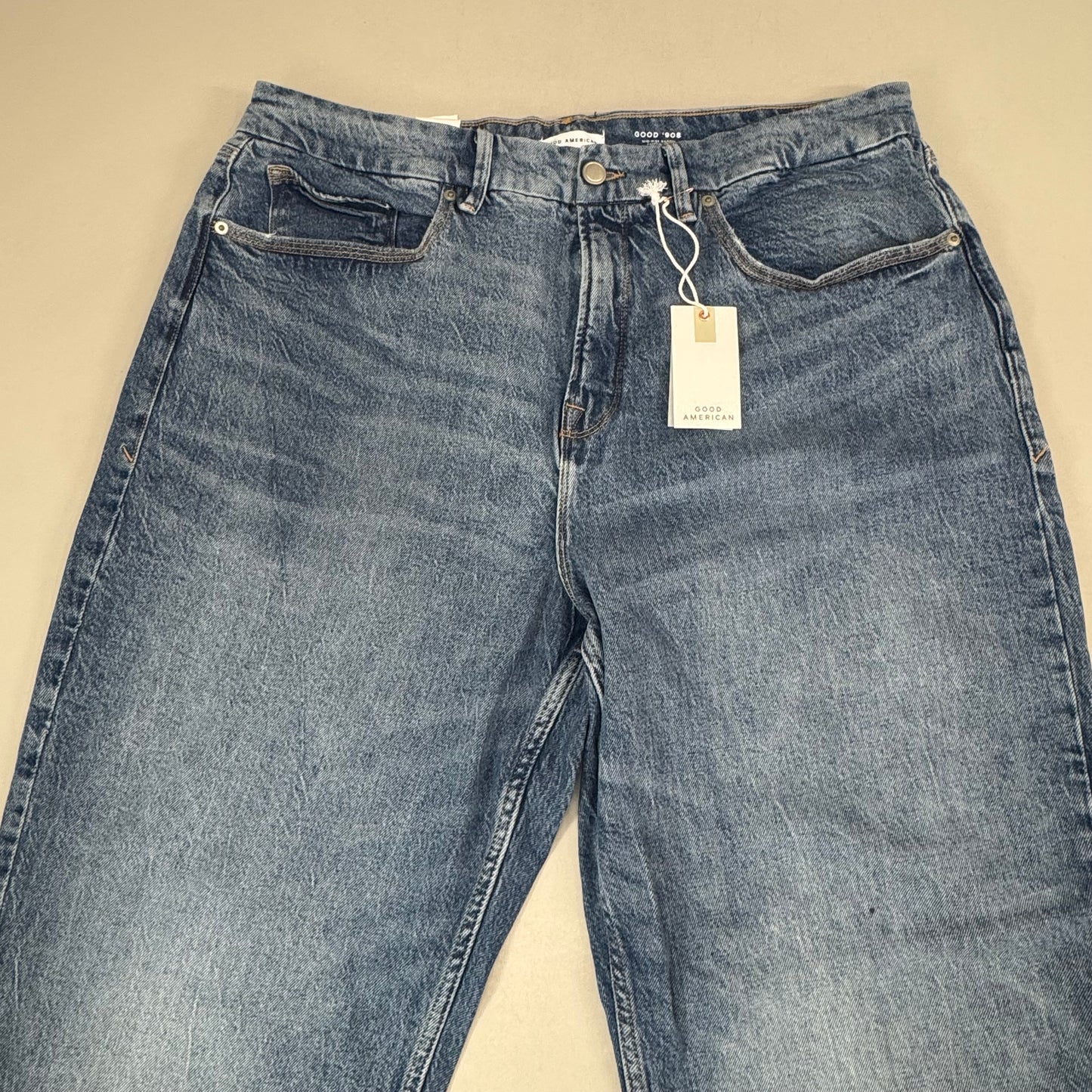GOOD AMERICAN Good 90's Relaxed Jeans Women's Sz 14 Indigo575 GNI384T