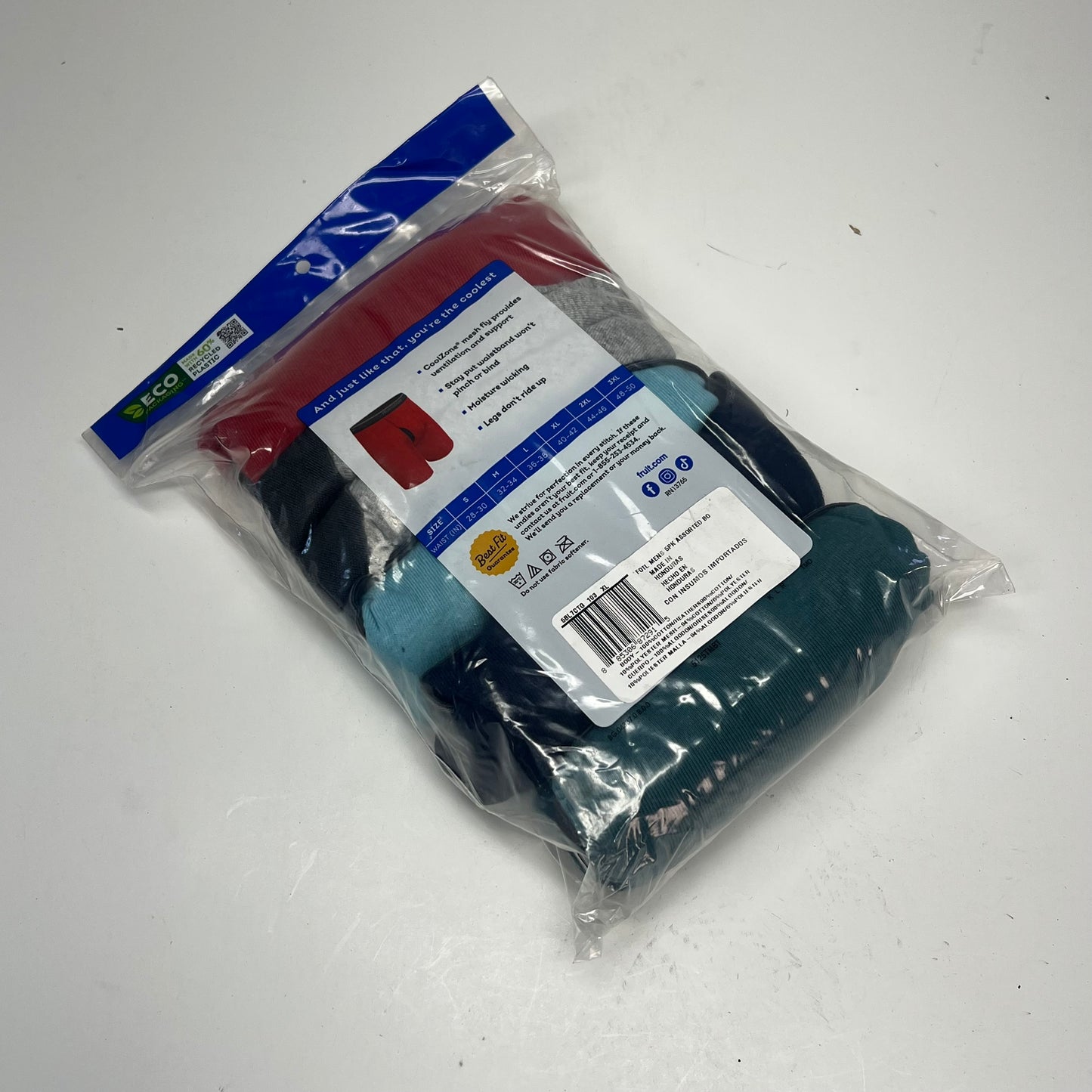 ZA@ FRUIT OF THE LOOM (5 PACK) Eversoft Breathable Fabric Briefs Men's Sz XL Assorted Colors 5BL7CTQ
