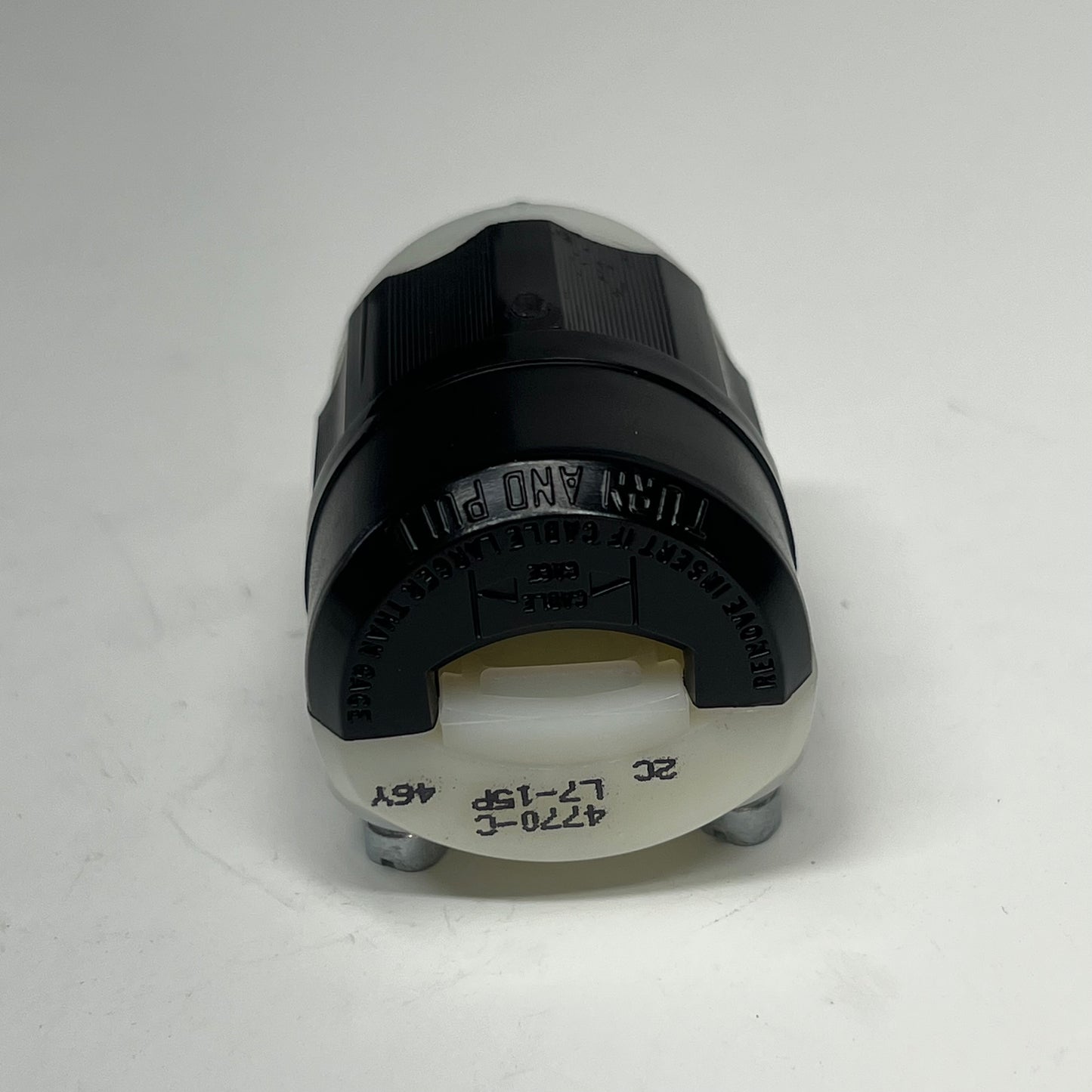 LEVITON (2 PACK) Locking Plug Industrial Grade 15 Amp 277 Volt  Black 4770-C