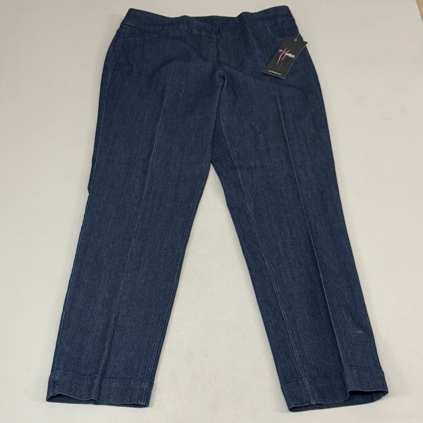 MULTIPLES Narrow Leg Pants Petite Women's Sz 12 Denim M2604P