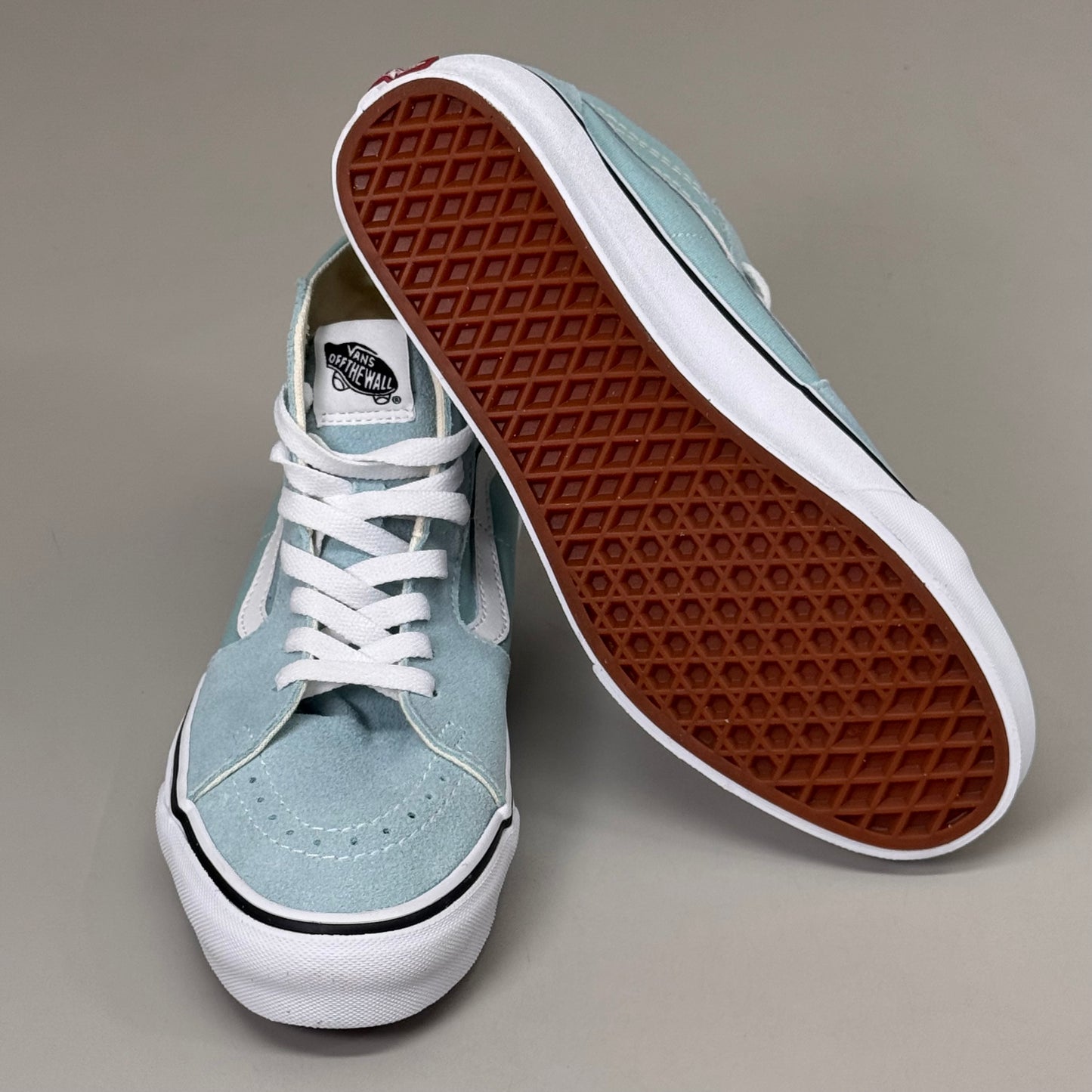 VANS Deconstructed Suede & Canvas Sk8Hi Tapered Shoe M SZ 8 W SZ 9.5 Pastel Blue