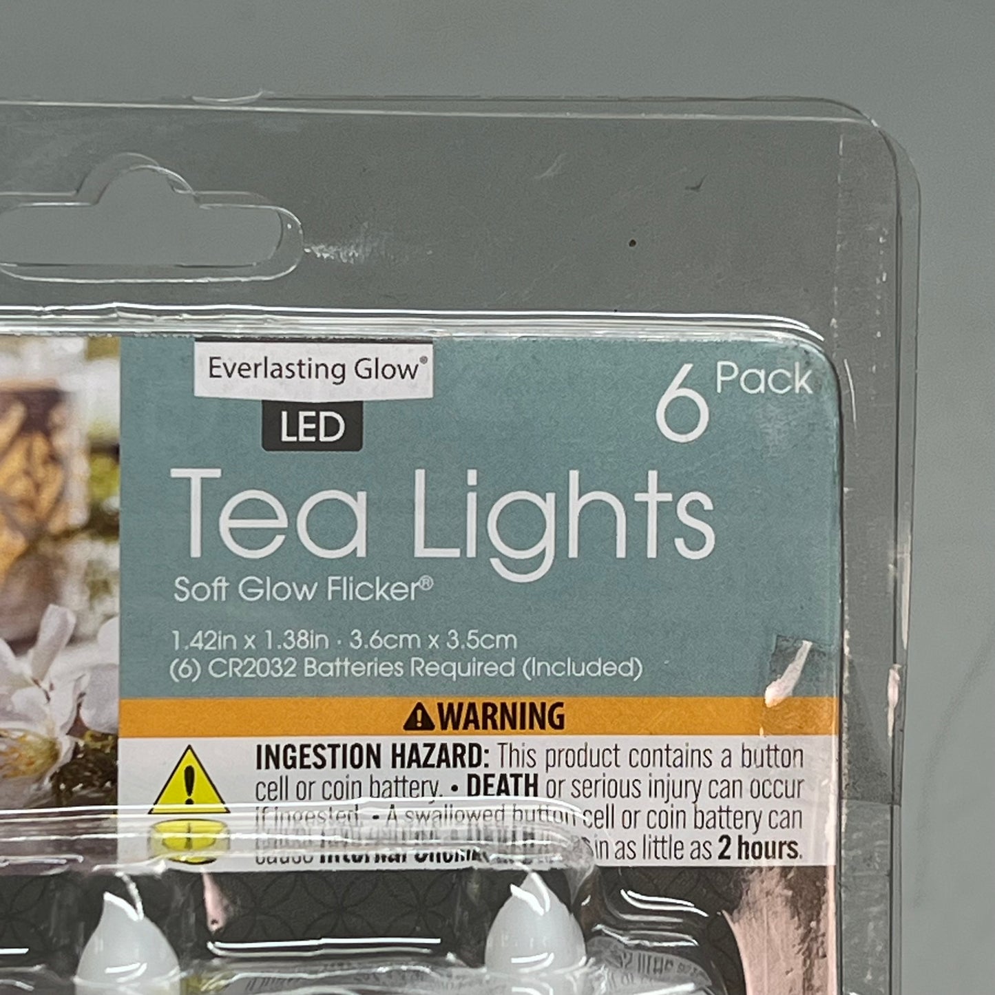 EVERLASTING GLOW (4 PACK, 6 LIGHTS EACH) LED Tea Lights Soft Glow Flicker 23097