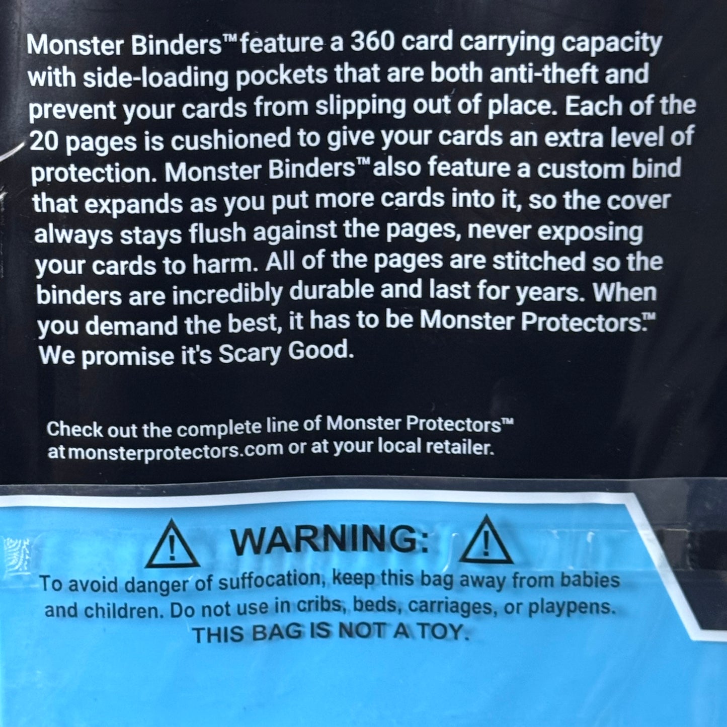 MONSTER BINDER 9 Pocket Premium Trading Card Album Binder 12" x 9" Blue 9P-MBL