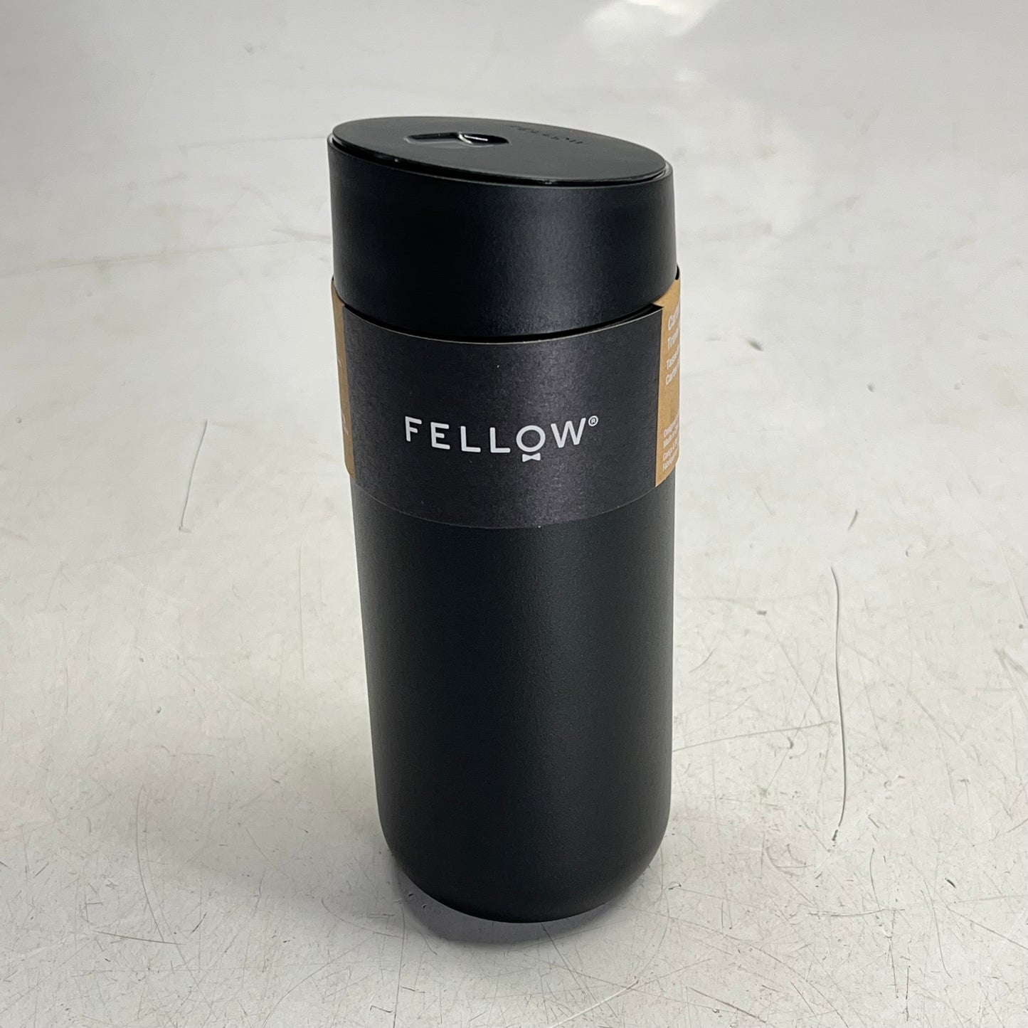FELLOW Carter Slide Mug 18/8 Stainless Steel Leakproof Seal 16 Oz Matte Black