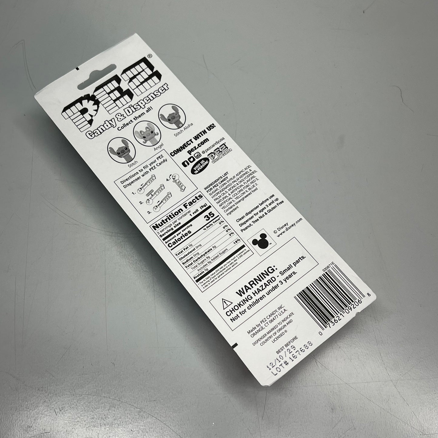 PEZ (12 PACK) Collect Disney Stitch Assorted Candy Dispensers & Refill BB 12/29