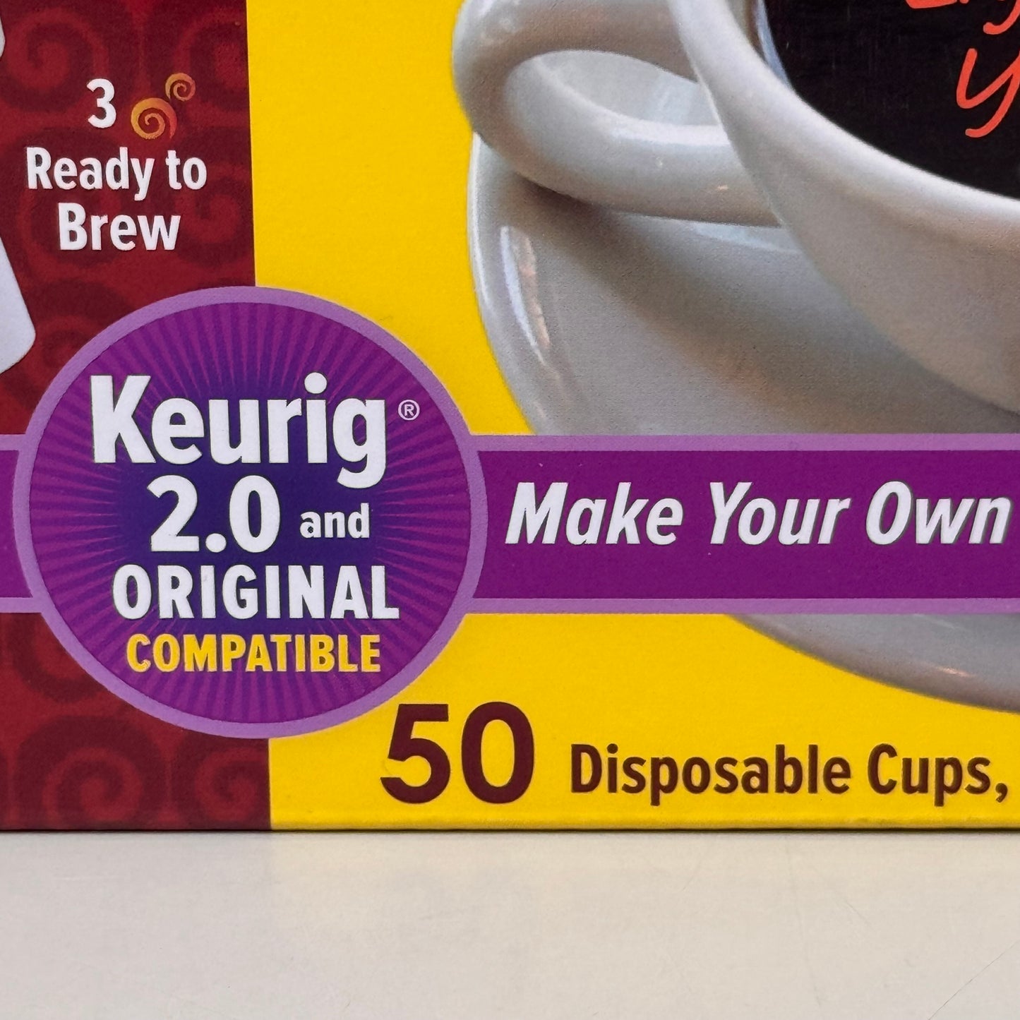 SIMPLE CUPS 2.0 Disposable Reusable Coffee Cups for Brewers For Keurig 50 Cups