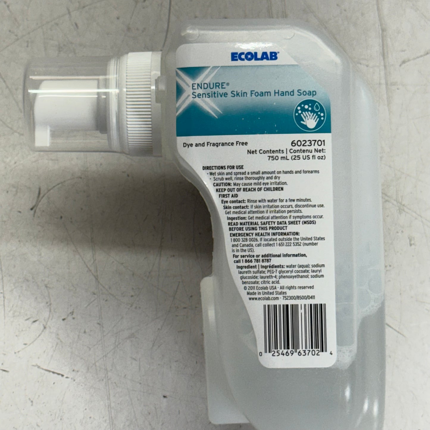 ECOLAB (6 PACK) Sensitive Skin Foam Hand Soap 25 fl oz. 6023701 BB 07/28