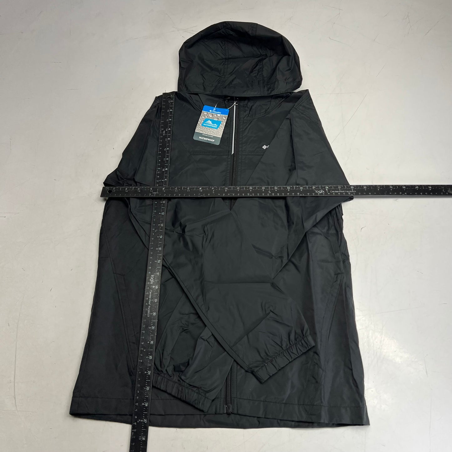COLUMBIA Waterproof Fabric Glenmaker Jacket  Boy's Sz XL Black RB3416-009