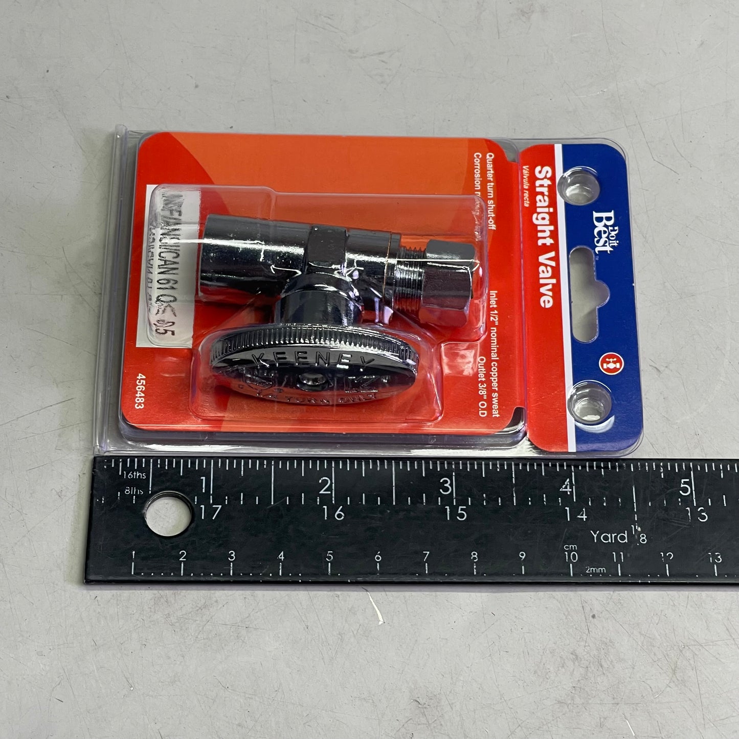 DO IT BEST (6 PACK) Quarter Turn Straight Valve 1/2"COP x 3/8"OD DIB62PCLF 456483