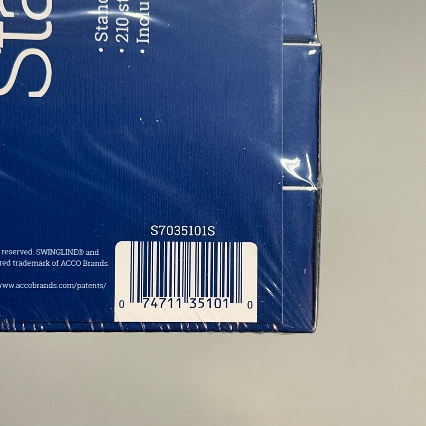 SWINGLINE (5 PACK, 5000 EACH) Standard 1/4" Length Staples Full Strip S7035101S