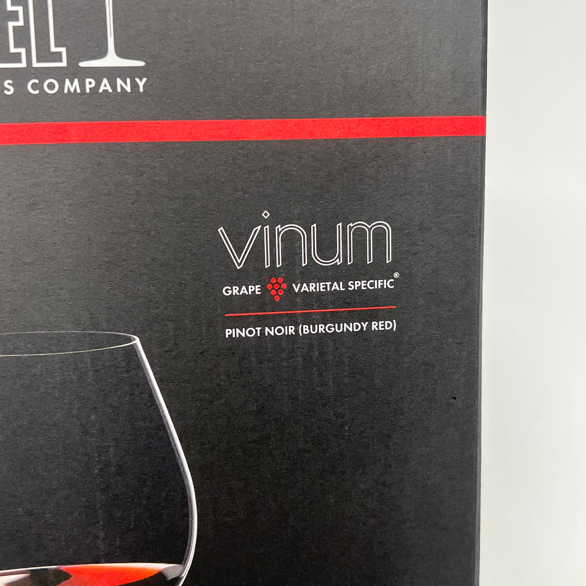 RIEDEL (SET OF 2) Vinum Pinot Noir Crystal Glass Stemmed Wine Glasses 8.2" H