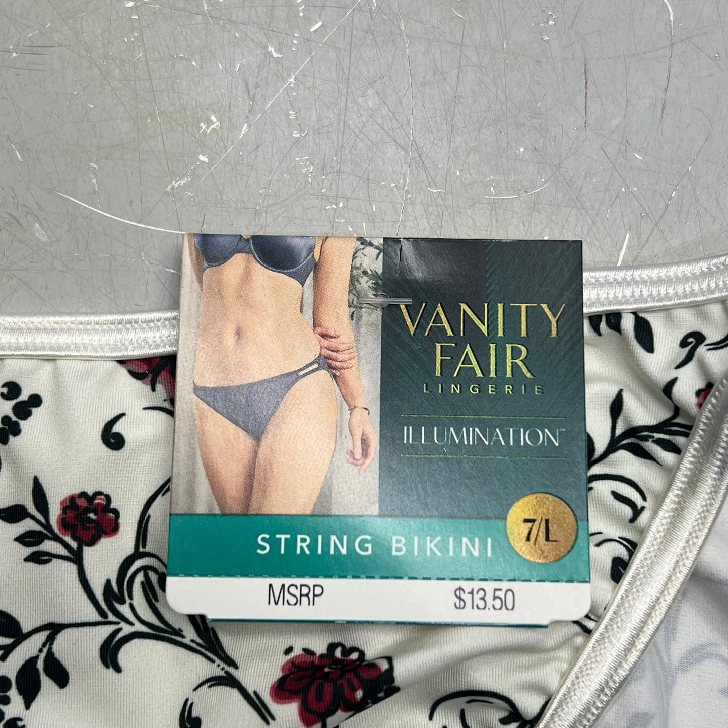 ZA@ VANITY FAIR Lot Of String Bikini Underwear Silk Soft Floral Pattern Women's Variety of Sizes Pink/White/Red/Green