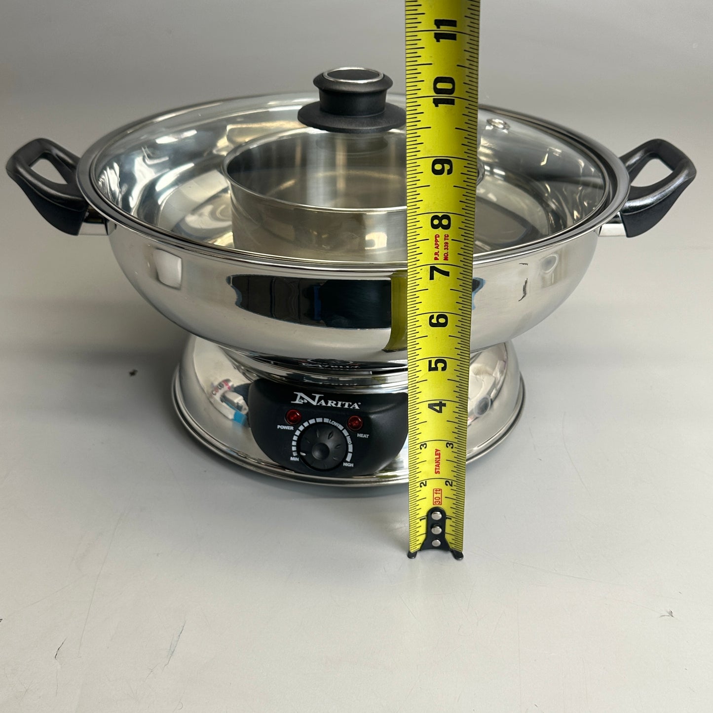 NARITA Electric Stainless Steel 2 Way Hot Pot 4.5qt NEC-3016