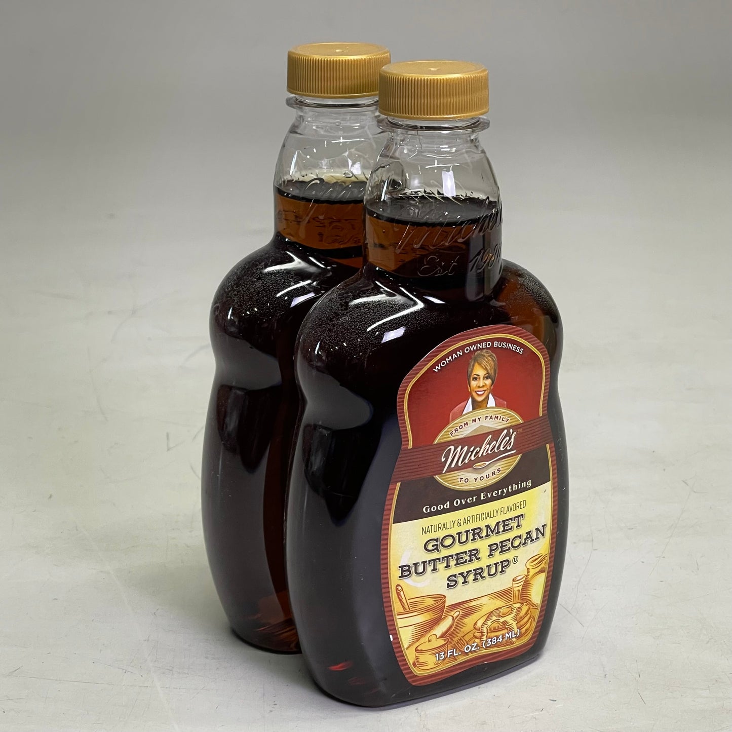 MICHELE'S (2 PACK) Gourmet Butter Pecan Pancake Syrup 13 fl oz Each BB 10/26