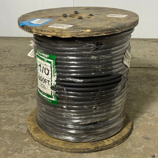 FLEX-A-PRENE Highly Durable Welding Cable 1/0 Versatile 600V 500ft Black 1/0-500