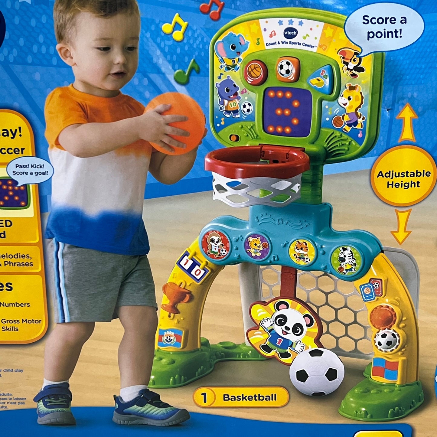 VTECH Count & Win Sports Center w/ Two Balls & Adjustable Height 12-36Month 5335