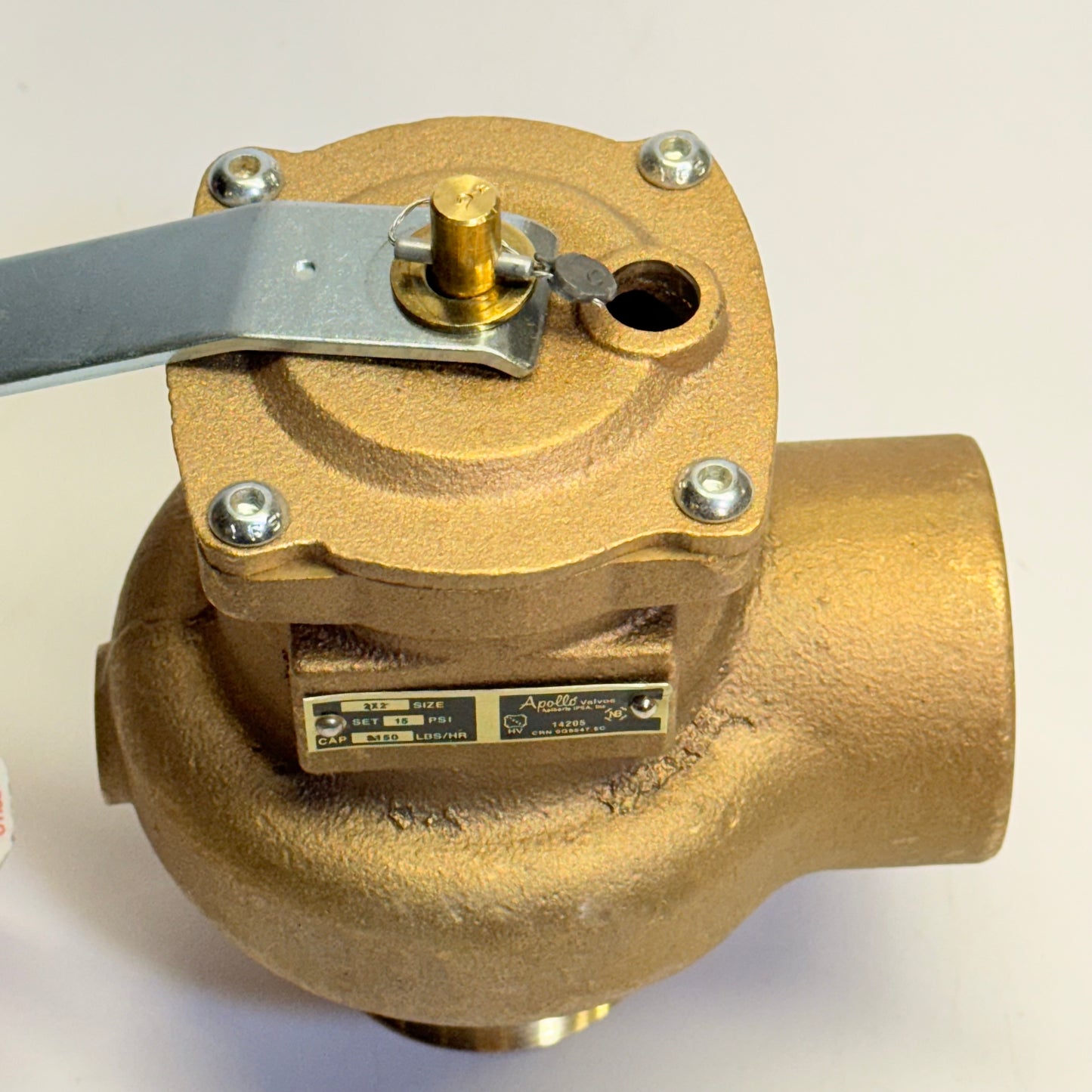 APOLLO Safety Relief Valve 2 In X 2 In, 15 Psi Max. Op Pressure Bronze 1420508