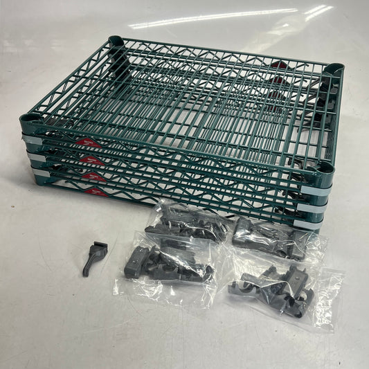 METRO (4 PACK) Super Adjustable Metroseal 3 Shelf 18x24 Green A1824NK3