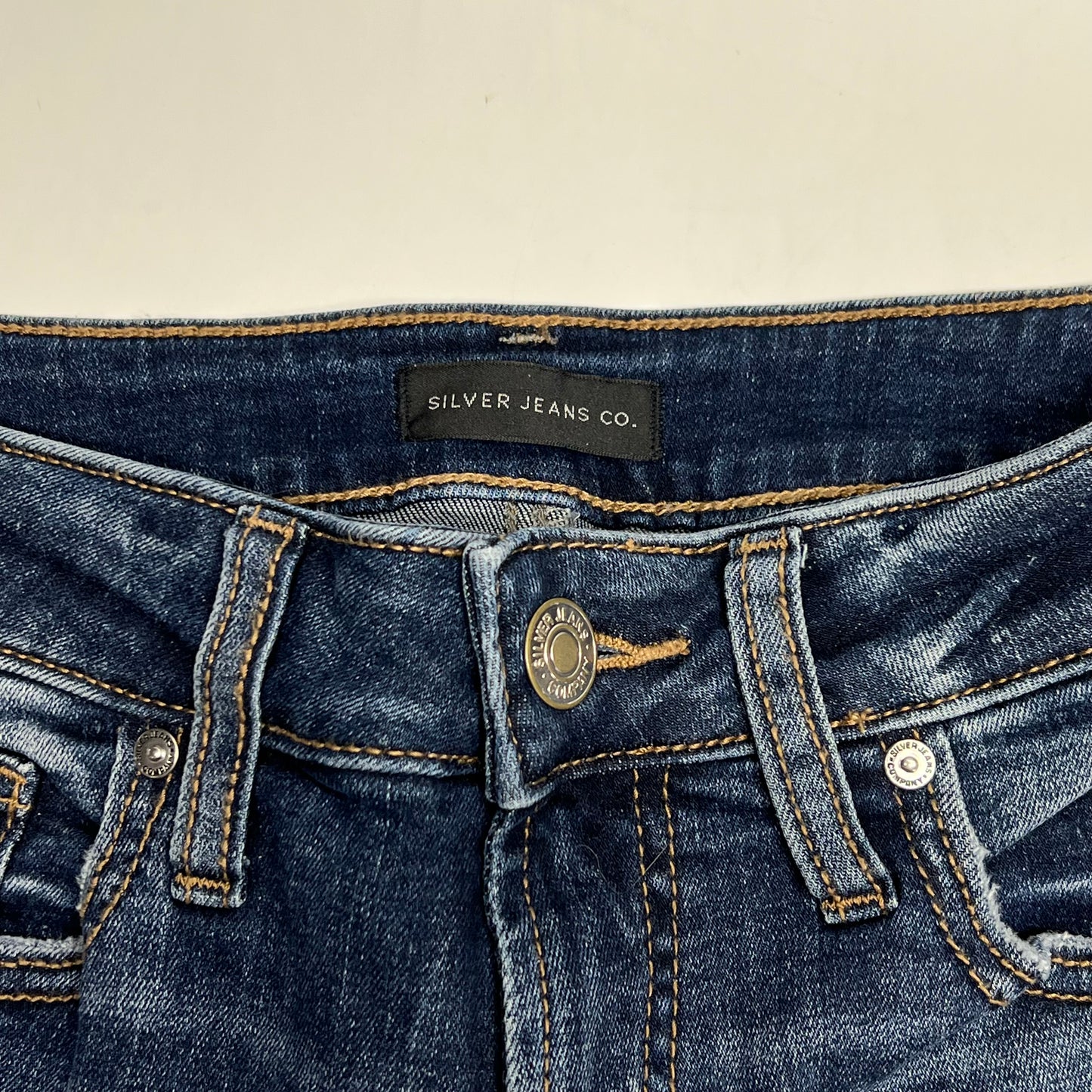 SILVER JEANS CO Distressed Suki Skinny Jeans Women's Size 27/27 Dark Indigo