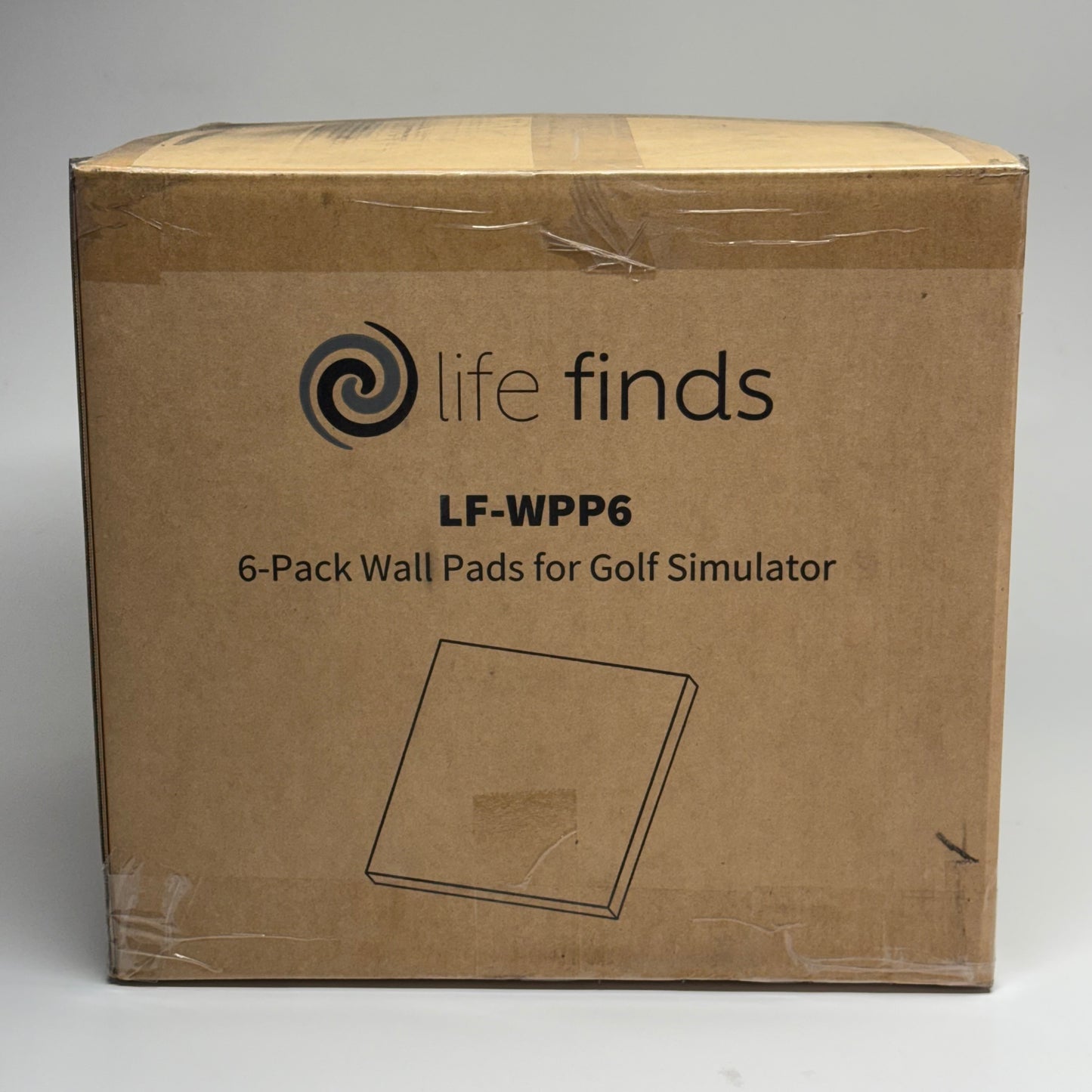 LIFE FIND (6 PACK) Wall Pads for Golf Simulator Sz 19"L x 19"W x 3"H, LF-WPP6