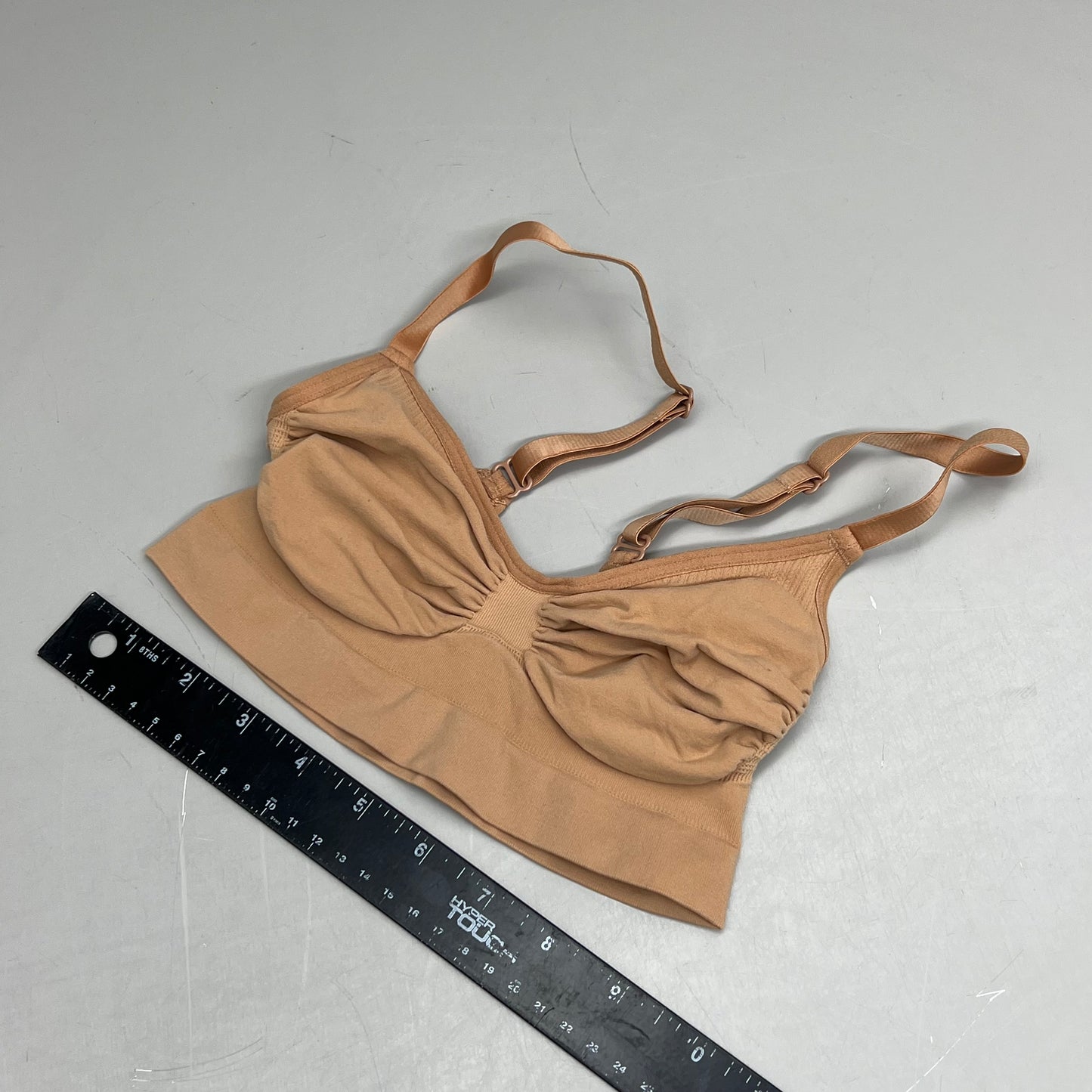 SKIMS Strong Support Seamless Bralette Pique Stitching Women's Sz S Bronze