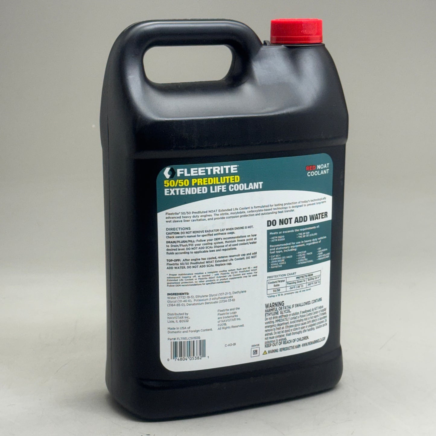 FLEETRITE 50/50 Pre-diluted Extended Life Coolant 1 Gal. FLTRELC5050G