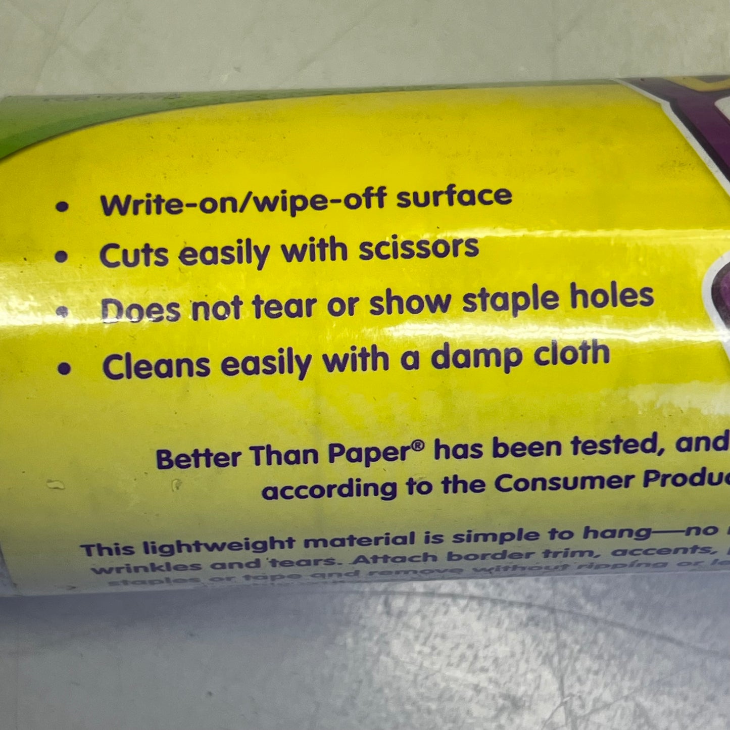 TEACHER CREATED RESOURCES  Better Than Paper Bulletin Board Subway Tile 4' x 12' White TCR 77498