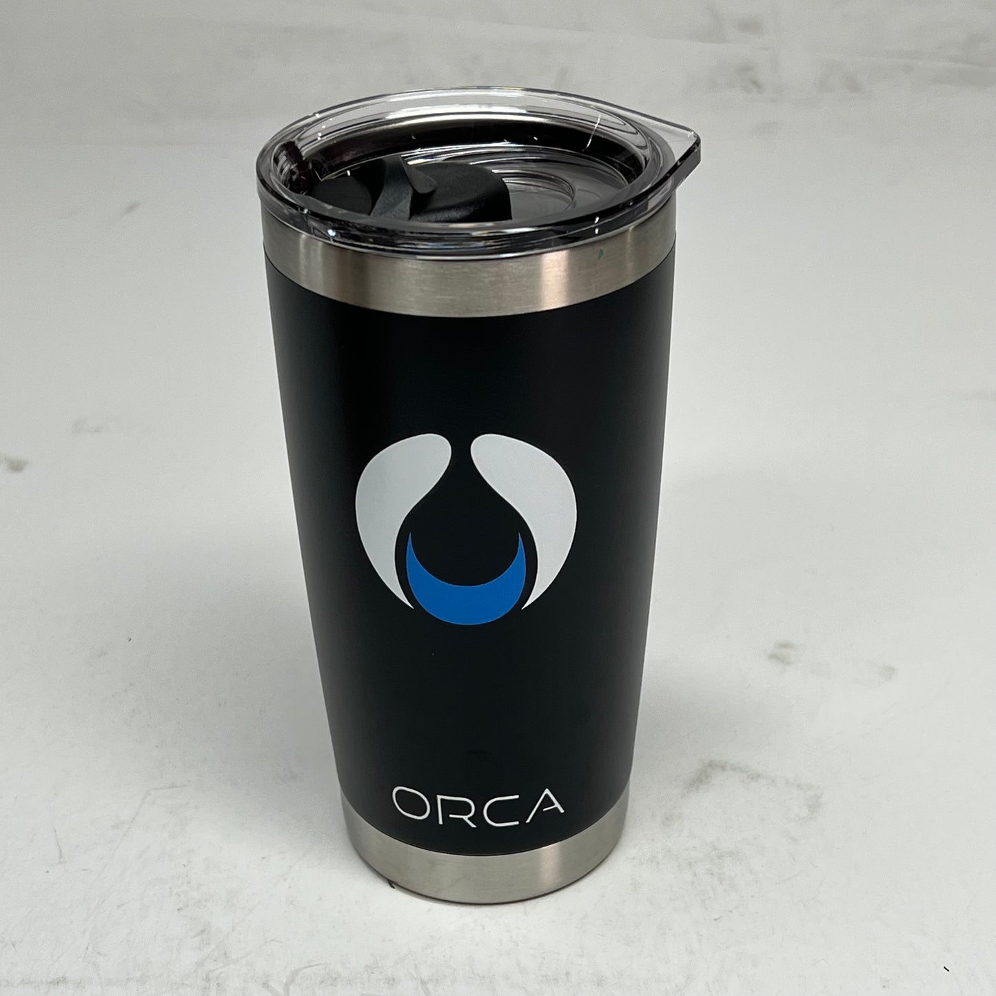 ZA@ ORCA PLUNGE Hot & Cold Beverage Tumbler W/ Logo 20oz Black (As-Is)