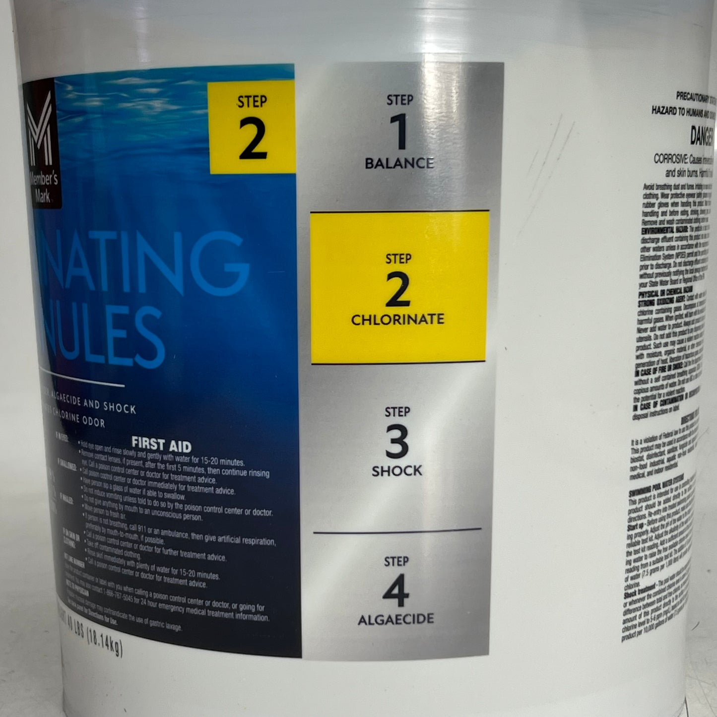 MEMBER'S MARK Chlorinating Granules EPA REG 935-42-71421 40lb